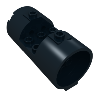 30360 - Cylinder 3 x 6 x 2 2/3 Horizontal - Round Connections Between Interior Studs