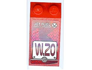 30363pb014 - Slope 18 4 x 2 with 'W.20' Pattern (Sticker) - Set 8111