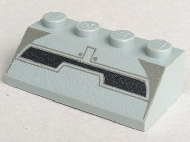 3037px2 - Slope 45 2 x 4 with Dark Gray and Black Lines Pattern