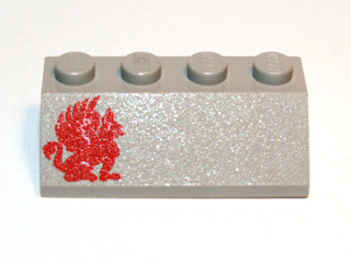 3037px3 - Slope 45 2 x 4 with Red Gryphon Pattern Model Right Side