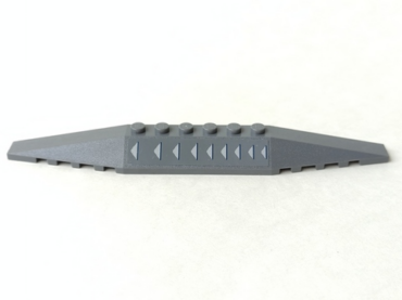 30382pb02L - Wedge 2 x 16 Triple with 9 Light Bluish Gray Triangles Pattern Model Left Side (Sticker) - Set 8095
