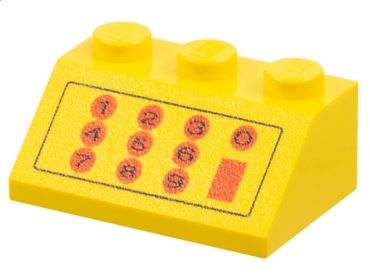 3038pb01 - Slope 45 2 x 3 with Red and Black Cash Register Pattern