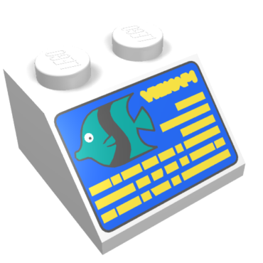 3039p58 - Slope 45 2 x 2 with Divers Computer Pattern