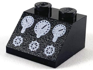 3039px6 - Slope 45 2 x 2 with 3 Gauges and 3 Knobs Pattern