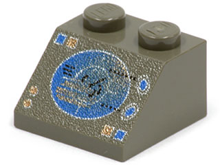 3039px8 - Slope 45 2 x 2 with Blue/Copper Radar Display Pattern