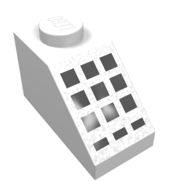 3040p32 - Slope 45 2 x 1 with Keypad with Black Buttons Pattern