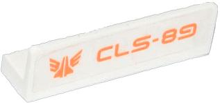 30413pb037R - Panel 1 x 4 x 1 with Orange Galaxy Squad Logo and 'CLS-89' Pattern Model Right Side (Sticker) - Set 70707