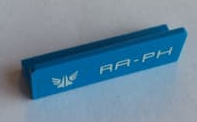 30413pb076L - Panel 1 x 4 x 1 with Galaxy Squad Logo and 'RA-PH' Pattern Model Left Side (Sticker) - Set 70703