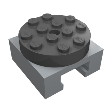 30516c02 - Turntable 4 x 4 Locking Grooved Base with Black Top (30516 / 30658)