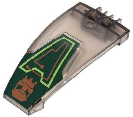 30536pb04 - Windscreen 8 x 4 x 2 Curved Taper with Dual 2 Fingers, Exo-Force Circuitry Pattern (Sticker) - Set 7707