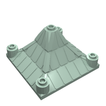 30614 - Roof Piece 6 x 6 x 3 Peaked