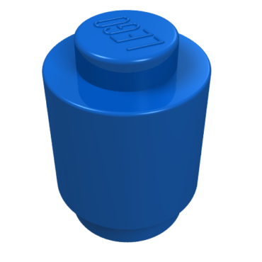 3062a - Brick, Round 1 x 1 - Solid Stud, Bottom Lip