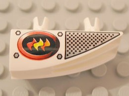 30647pb04 - Vehicle, Fairing 1 x 4 Side Flaring Intake with 2 Pins with Firefighter Pattern Right