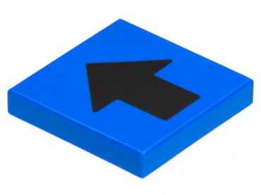 3068p18 - Tile 2 x 2 with Wide Black Arrow Pattern