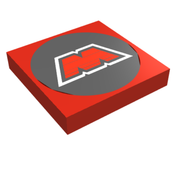 3068p68 - Tile 2 x 2 with M:Tron Logo Pattern