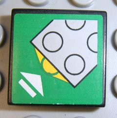 3068pb0100 - Tile 2 x 2 with Touch Sensor Pattern (Sticker) - Set 8479