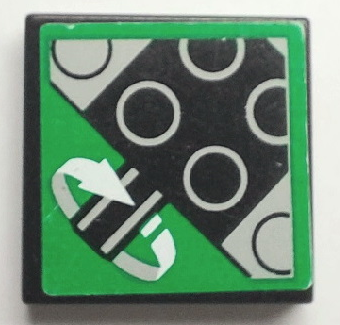 3068pb0102 - Tile 2 x 2 with Rotation Sensor Pattern (Sticker) - Set 8479
