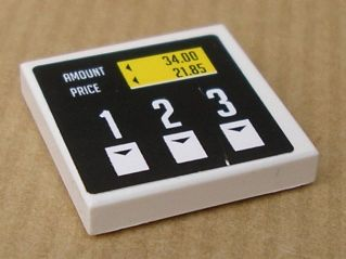 3068pb0328 - Tile 2 x 2 with Gas/Fuel Pump Pattern (Sticker) - Set 8135