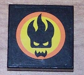 3068pb0391 - Tile 2 x 2 with Agents Dr. Inferno Logo Pattern (Sticker) - Sets 8635 / 8636 / 8968 / 8969 / 8970