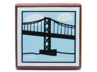 3068pb0674 - Tile 2 x 2 with Suspension Bridge Pattern