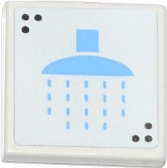 3068pb0782 - Tile 2 x 2 with Shower Head Pattern (Sticker) - Set 3185
