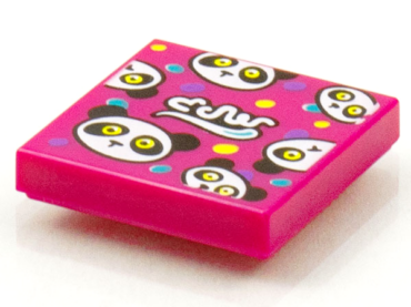 3068pb1536 - Tile 2 x 2 with BeatBit Album Cover - Pandas and Polka Dots Pattern