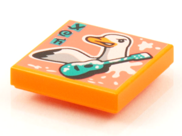 3068pb1538 - Tile 2 x 2 with BeatBit Album Cover - Duck and Guitar Pattern
