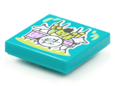 3068pb1541 - Tile 2 x 2 with BeatBit Album Cover - Four Arm Drummer Pattern