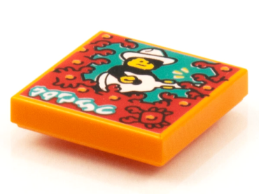 3068pb1549 - Tile 2 x 2 with BeatBit Album Cover - Cowboy with Guitar and Crabs Pattern