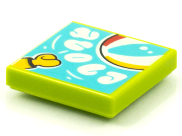 3068pb1583 - Tile 2 x 2 with BeatBit Album Cover - Hand and Beach Ball Pattern