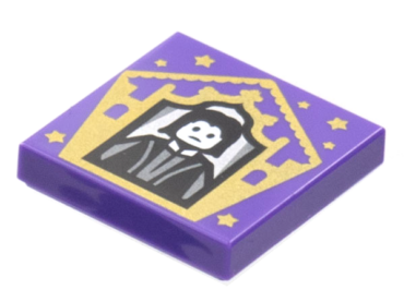 3068pb1744 - Tile 2 x 2 with HP Chocolate Frog Card Severus Snape Pattern