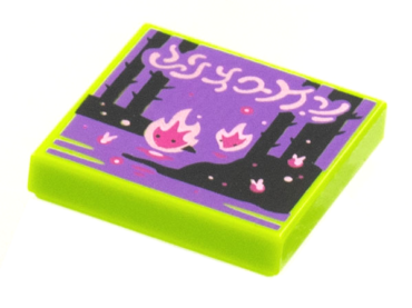 3068pb1767 - Tile 2 x 2 with BeatBit Album Cover - Will-o'-the-Wisps and Trees Pattern