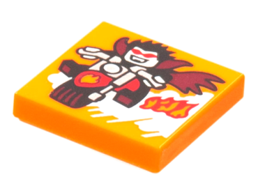 3068pb1768 - Tile 2 x 2 with BeatBit Album Cover - Vampire on Motorcycle Pattern