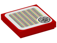 3068pb1955 - Tile 2 x 2 with Super Mario Scanner Code Grrrol Pattern (Sticker) - Set 71390