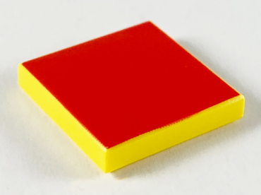3068pb2445 - Tile 2 x 2 with Scala Red Top Pattern