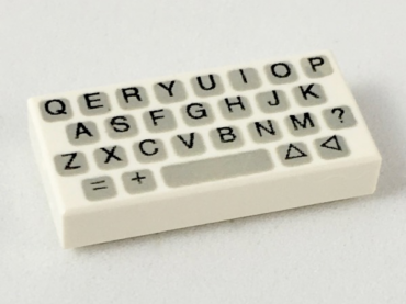 3069p80 - Tile 1 x 2 with Computer Keyboard Simple Pattern
