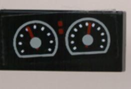3069pb0026 - Tile 1 x 2 with Two White Gauges Pattern (Sticker) - Set 8210