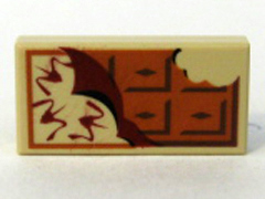 3069pb0038 - Tile 1 x 2 with Chocolate Bar Pattern