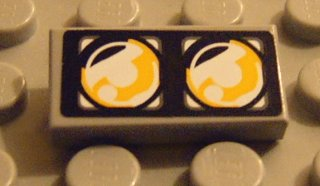 3069pb0058 - Tile 1 x 2 with Headlights Dual Pattern (Sticker) - Set 8232