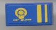 3069pb0109 - Tile 1 x 2 with Yellow 'Car Glass' and Stripes Pattern (Sticker) - Set 8124