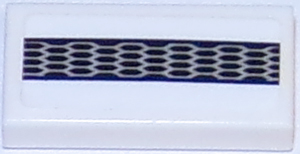 3069pb0464 - Tile 1 x 2 with Ford Mustang Lower Center Grille Honeycomb Pattern (Sticker) - Set 75871