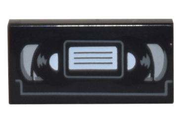 3069pb0718 - Tile 1 x 2 with Video Cassette / VHS Tape Pattern
