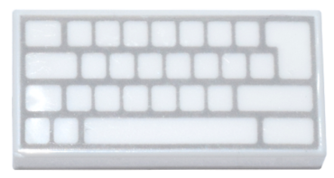 3069pb0856 - Tile 1 x 2 with Computer Keyboard Blank Keys Pattern