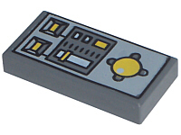 3069pc1 - Tile 1 x 2 with Vehicle Control Panel Pattern