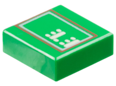 3070px2 - Tile 1 x 1 with Red Rectangle, White Lines and Dots Pattern