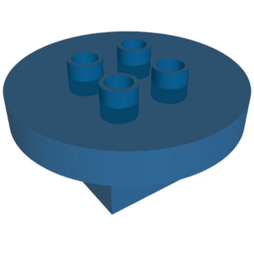 31066 - Duplo, Furniture Table Round 4 x 4 x 1.5