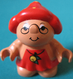 31231pb02 - Duplo Figure Little Forest Friends, Female, Red Dress with Yellow Berry (Melba Strawberry)
