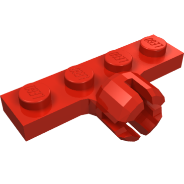 3183b - Plate, Modified 1 x 4 with Tow Ball Socket, Long, 4 Slots (8mm Socket Length)