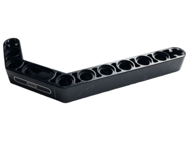 32009pb035 - Technic, Liftarm, Modified Bent Thick 1 x 11.5 Double with Silver Ellipses Pattern (Sticker) - Set 42083