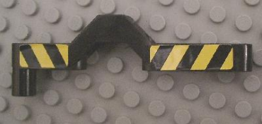 32079pb01 - Technic, Liftarm, Modified Crossover Offset 1 x 9 with Black and Yellow Danger Stripes Pattern on Both Sides (Stickers) - Set 8462